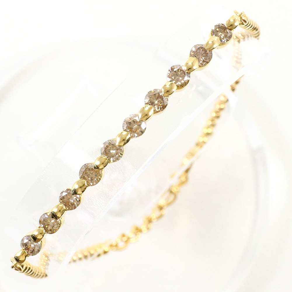 18K (18-karat) Yellow Gold Bracelet with Brown Diamonds (1.064ct), Certificat...